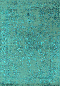 Oriental Turquoise Industrial Rug, urb2516turq