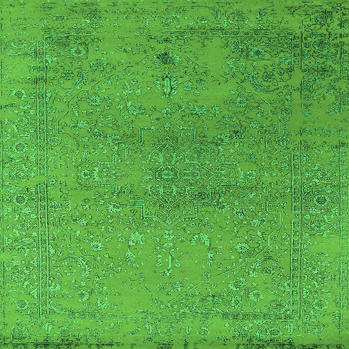 Square Oriental Green Industrial Rug, urb2516grn