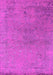 Machine Washable Oriental Pink Industrial Rug, wshurb2516pnk