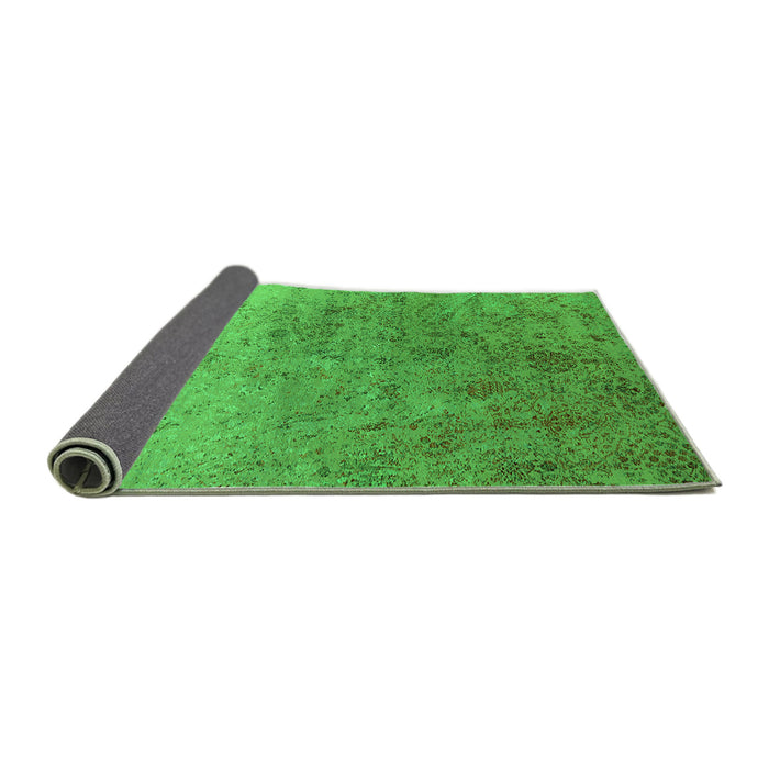 Sideview of Oriental Green Industrial Rug, urb2517grn