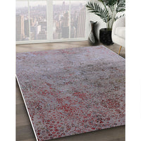 Mid-Century Modern Mauve Taupe Purple Oriental Rug, urb2517