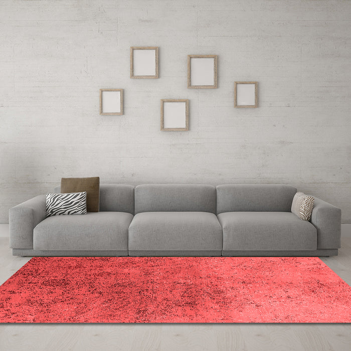 Industrial Red Washable Rugs