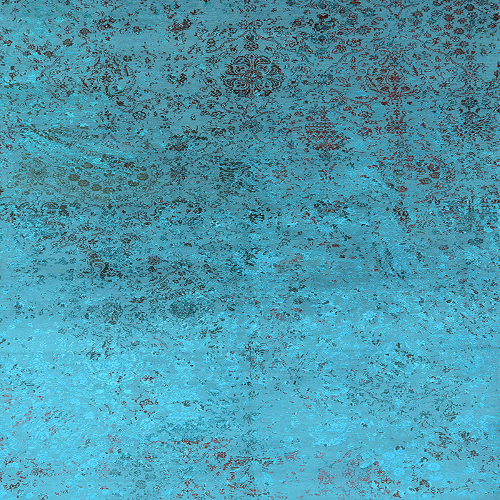 Square Oriental Light Blue Industrial Rug, urb2517lblu