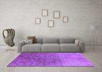 Machine Washable Oriental Purple Industrial Rug, wshurb2517pur