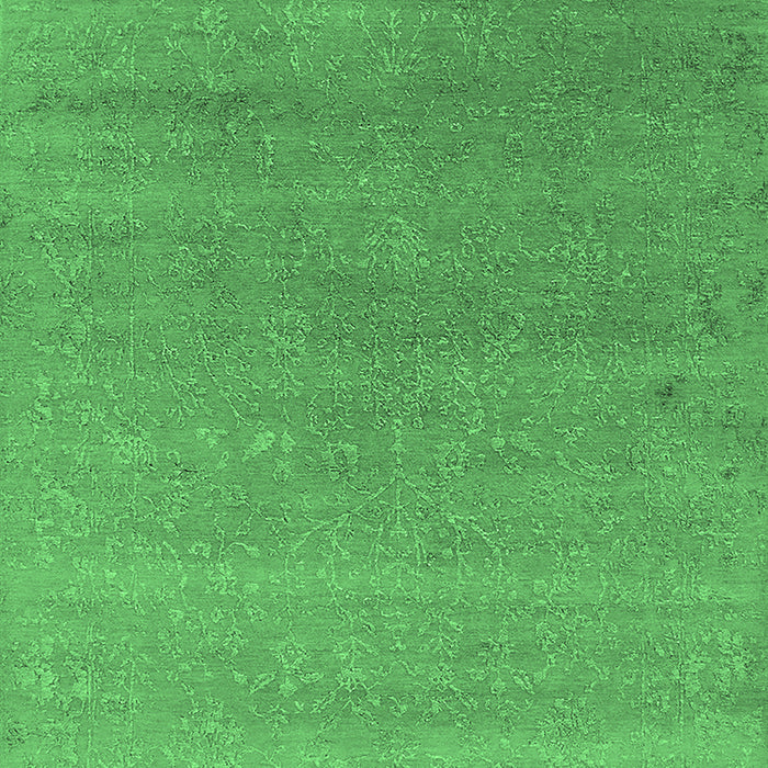 Machine Washable Oriental Emerald Green Industrial Area Rugs, wshurb2518emgrn