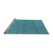 Sideview of Machine Washable Oriental Light Blue Industrial Rug, wshurb2518lblu