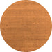 Round Oriental Orange Industrial Rug, urb2518org