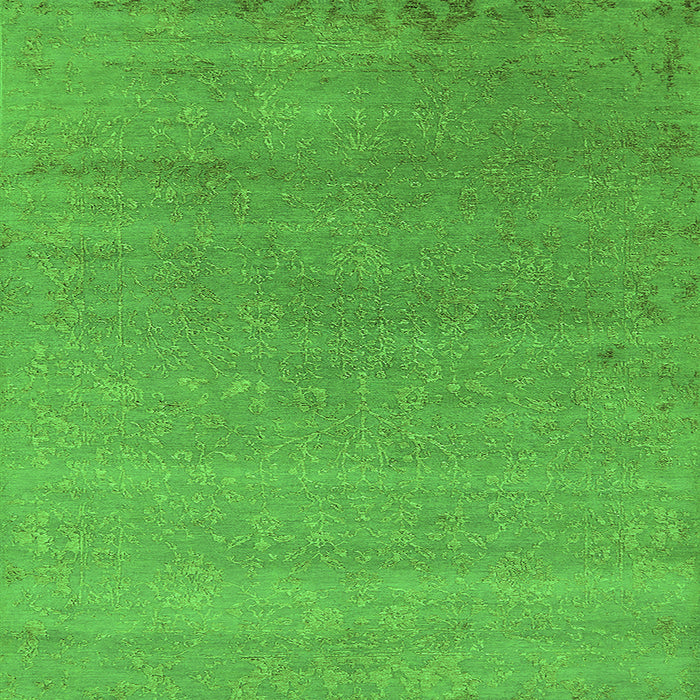 Square Oriental Green Industrial Rug, urb2518grn