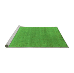 Sideview of Machine Washable Oriental Green Industrial Area Rugs, wshurb2518grn