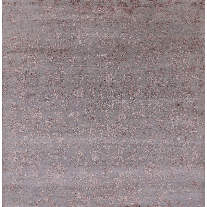 Square Machine Washable Industrial Modern Rose Dust Purple Rug, wshurb2518