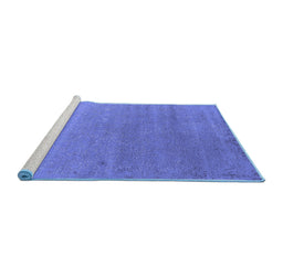 Sideview of Machine Washable Oriental Blue Industrial Rug, wshurb2518blu