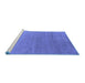 Sideview of Machine Washable Oriental Blue Industrial Rug, wshurb2518blu