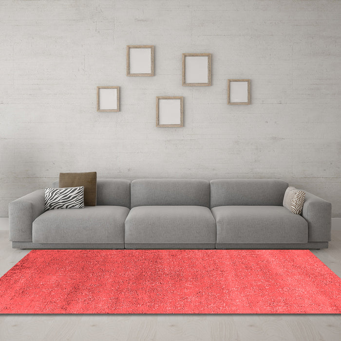 Industrial Red Washable Rugs