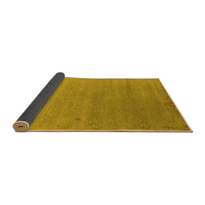 Sideview of Oriental Yellow Industrial Rug, urb2518yw