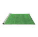 Sideview of Machine Washable Oriental Emerald Green Industrial Area Rugs, wshurb2518emgrn