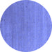 Round Oriental Blue Industrial Rug, urb2518blu