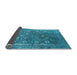 Sideview of Oriental Light Blue Industrial Rug, urb2519lblu