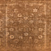 Square Oriental Orange Industrial Rug, urb2519org