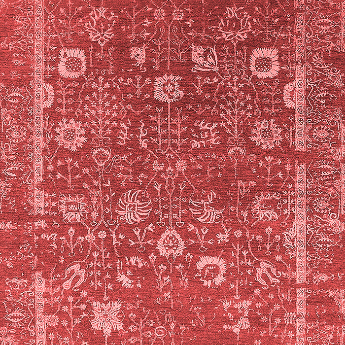 Machine Washable Oriental Red Industrial Rug, wshurb2519red