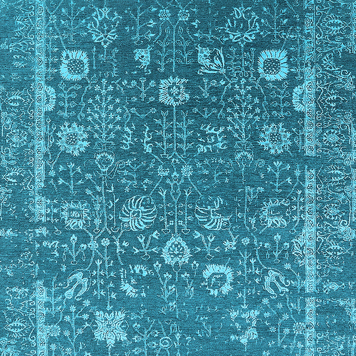 Machine Washable Oriental Light Blue Industrial Rug, wshurb2519lblu