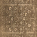 Square Oriental Brown Industrial Rug, urb2519brn