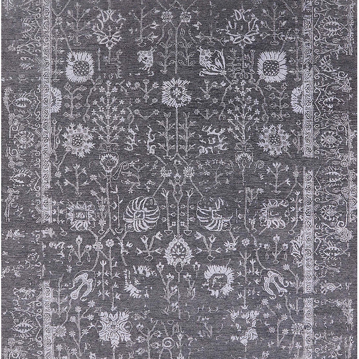 Mid-Century Modern Dark Gray Oriental Rug, urb2519