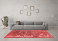 Machine Washable Oriental Red Industrial Rug, wshurb2519red