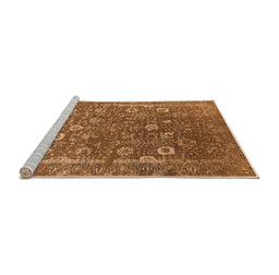 Sideview of Machine Washable Oriental Orange Industrial Area Rugs, wshurb2519org