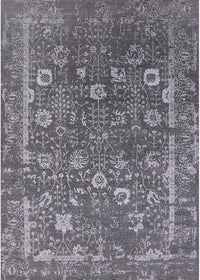 Machine Washable Industrial Modern Dark Gray Rug, wshurb2519