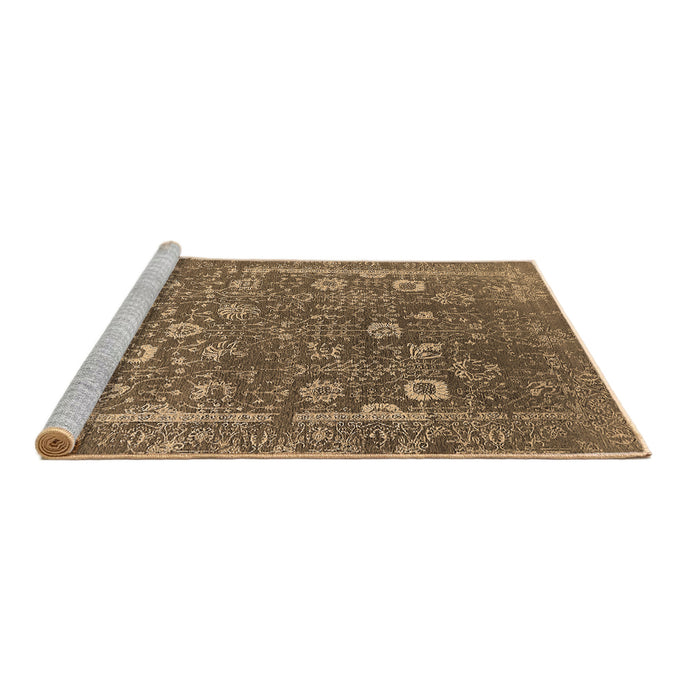 Sideview of Machine Washable Oriental Brown Industrial Rug, wshurb2519brn