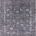 Square Machine Washable Industrial Modern Dark Gray Rug, wshurb2519