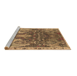 Sideview of Machine Washable Oriental Brown Industrial Rug, wshurb2520brn