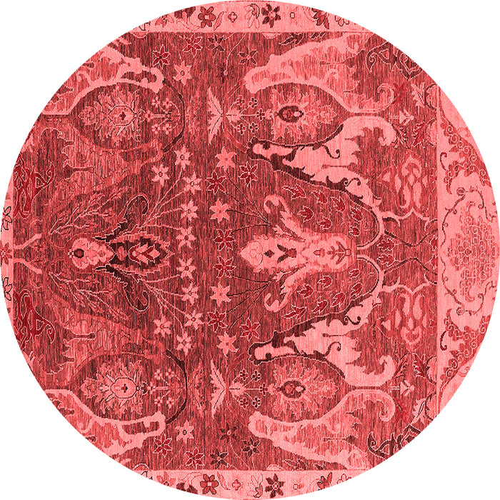 Machine Washable Oriental Red Industrial Rug, wshurb2520red