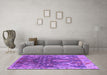 Machine Washable Oriental Purple Industrial Area Rugs in a Living Room, wshurb2520pur