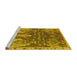 Sideview of Machine Washable Oriental Yellow Industrial Rug, wshurb2520yw