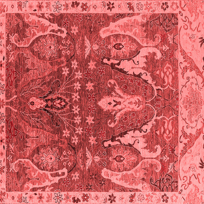 Machine Washable Oriental Red Industrial Rug, wshurb2520red