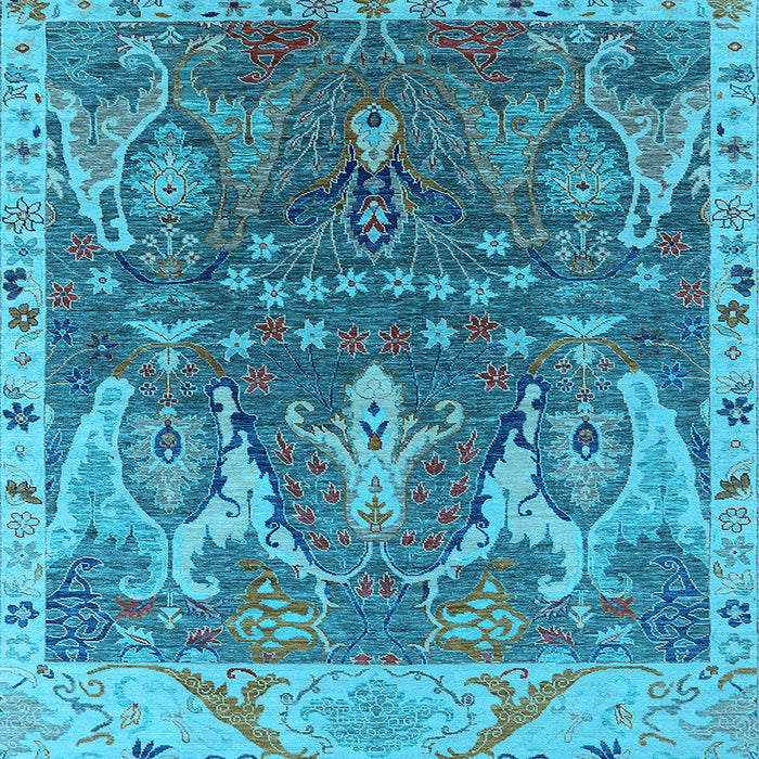 Square Oriental Light Blue Industrial Rug, urb2520lblu
