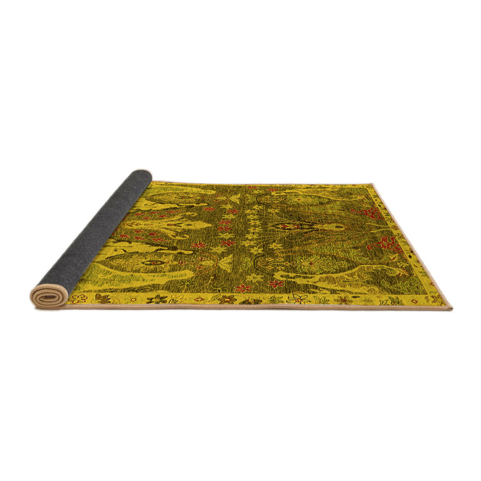 Sideview of Oriental Yellow Industrial Rug, urb2520yw