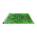 Sideview of Machine Washable Oriental Green Industrial Area Rugs, wshurb2520grn