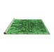 Sideview of Machine Washable Oriental Emerald Green Industrial Area Rugs, wshurb2520emgrn