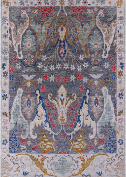 Mid-Century Modern Purple Oriental Rug, urb2520