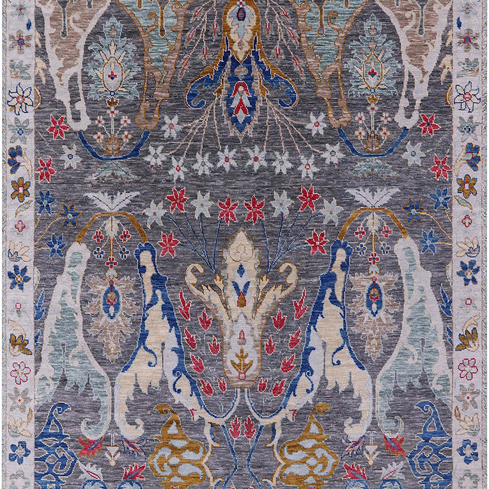 Mid-Century Modern Purple Oriental Rug, urb2520