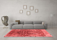 Machine Washable Oriental Red Industrial Rug, wshurb2520red