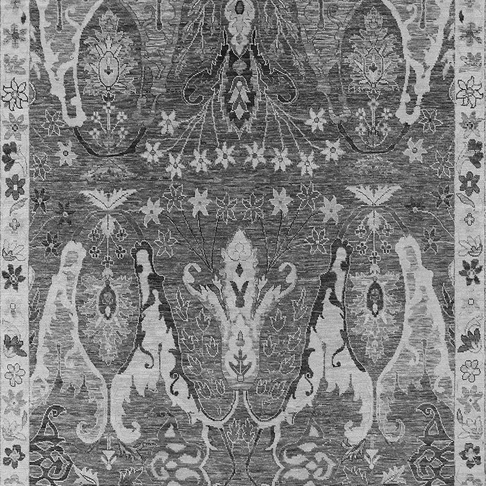 Machine Washable Oriental Gray Industrial Rug, wshurb2520gry