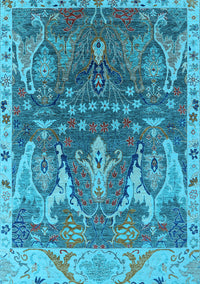 Oriental Light Blue Industrial Rug, urb2520lblu