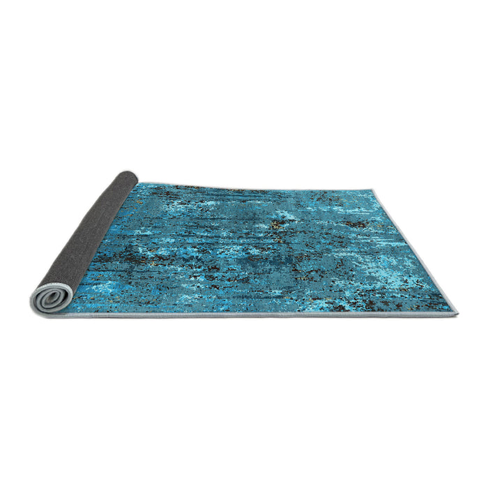 Sideview of Oriental Light Blue Industrial Rug, urb2521lblu