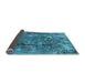 Sideview of Oriental Light Blue Industrial Rug, urb2521lblu