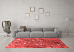 Industrial Red Washable Rugs