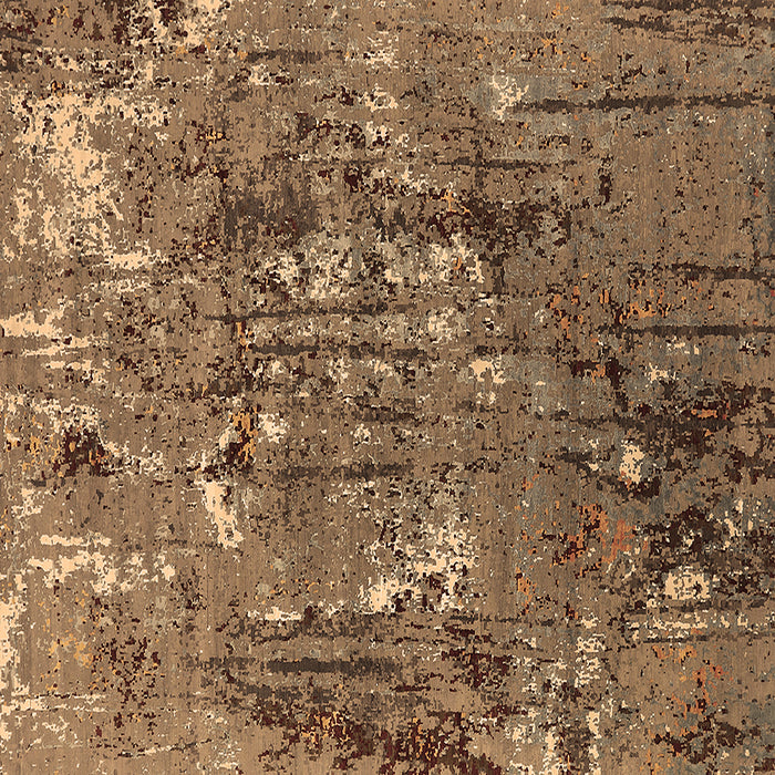 Square Oriental Brown Industrial Rug, urb2521brn