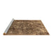 Sideview of Machine Washable Oriental Brown Industrial Rug, wshurb2521brn